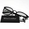 X Light Gray Fashion Wellington Full Black Full Rim Cellulose [Bliss Leather] Black/Black Sunglasses, Glasses, Style, Rim, Men's & Women's,