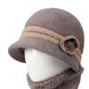 Autumn and winter hats, women's wool hats, winter velvet warm and cold-proof knitted hats