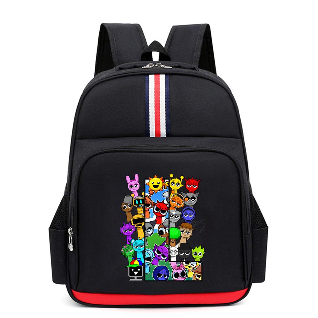 New School Style Primary School Students Large-capacity Schoolbag, Letter Printing Cartoon Trend Children's Versatile Backpack