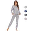 Bright Deer Kadın Noel Pijama Takımı Yıldız Baskılı Uzun Kollu Üst ve Jogger Eşofman Altı Lounge Koordineli 2 Parça Eşleşen Bayan Pijamaları Sevimli Rahat Uyku Gündelik Giyim
