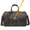 60cm Vintage Mens Leather Travel Bag Real Leather Weekender Bag Overnight Travelling Handbag For 3 Days  Business Travel