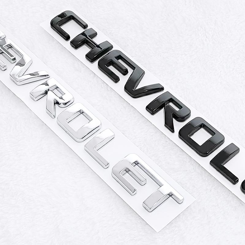 1pcs Chevrolet ABS Car Rear Letter logo sticker Rear Bumper tail door trunk sticker car rear Emblem sticker styling Accessories