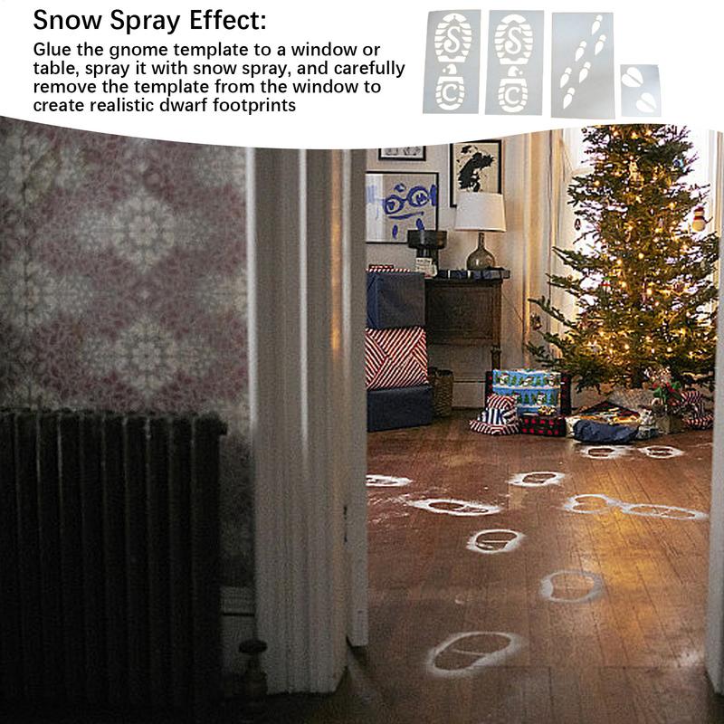 

Foot Stencil For Christmas Gnome Christmas Stencil Reusable Footprint Templates Small Holiday Stencils Snow Painting Paste United States