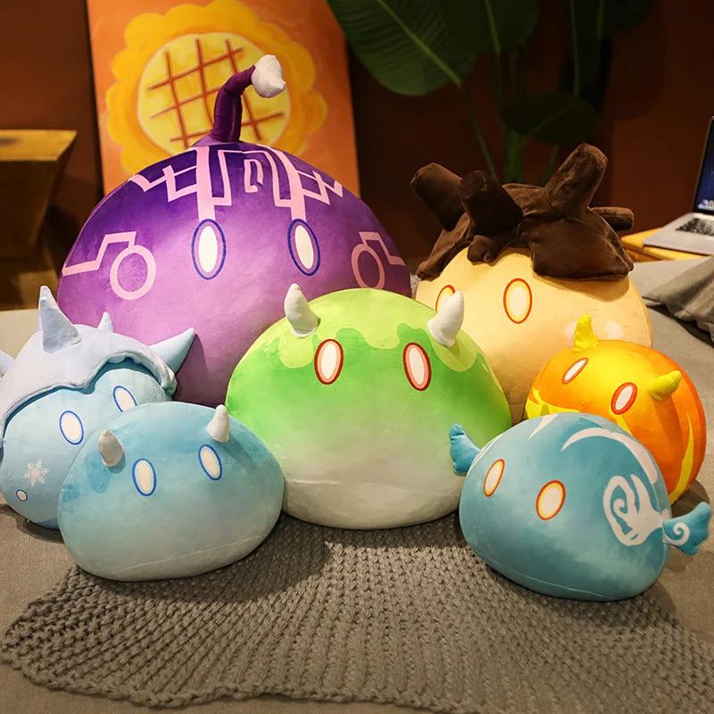 35/45cm Genshin Impact Plush Toys Slime Pillow Toys Genshin Impact Elemental Slime Plush Cushion Stuffed Soft Plushie Dolls