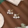 Plum Blossom Branches And Leaves, Stud Earrings Suitable For Spring, Women'S Niche Design Earrings, Light Luxury Temperament Earrings