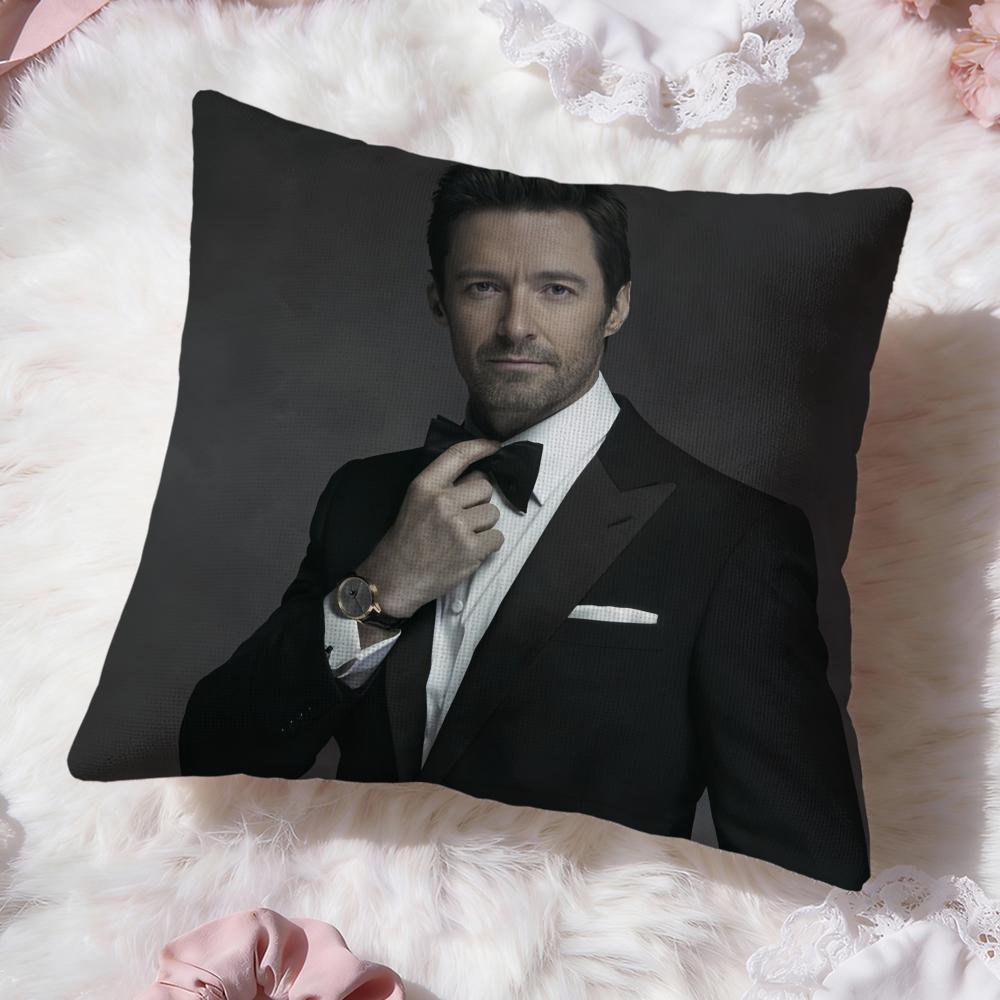 Vlastní povlak na polštář H-Hugh Jackman Prémiový komfort Oboustranný povlak na polštář - Design dva v jednom pro jakoukoli místnost a interiér auta