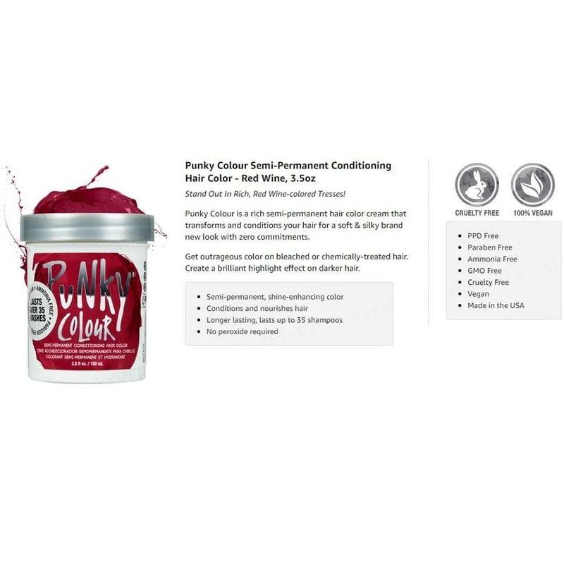 Punky Colour Semi-Permanent Conditioning Hair Color Red Wine