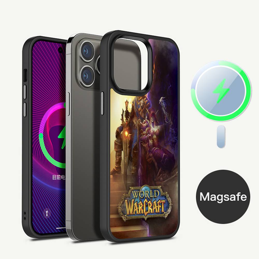 Game World Of Warcraft Phone Case Magnetic Case For IPhone 16 14 13 12 11 15 Pro Max Plus For Magsafe Wireless Charge Cover