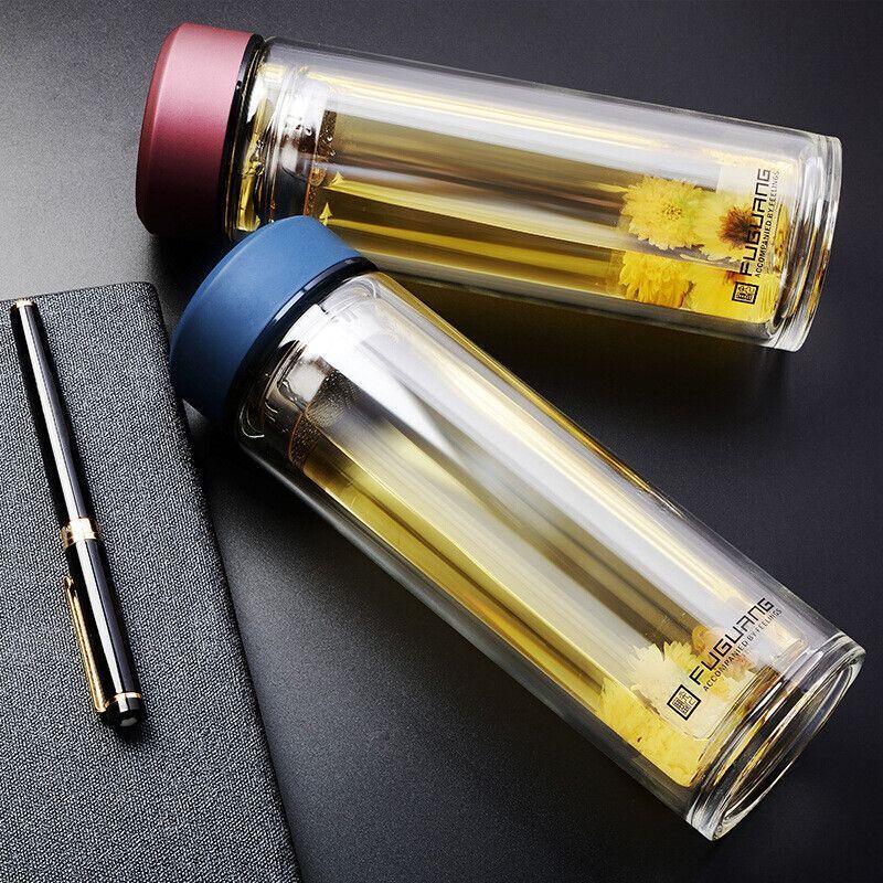 Fuguang Double-Layer Glass Tea Cup