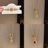 Flower Pendant Necklace With Gold Plating And Zirconia For Elegant Womens Fashion