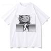 Summer Men's Anime-related Oyasumi- Punpun Cartoon Character Pattern Printed T-shirt, High-quality Pure Cotton Streetwear
