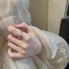 Xiaohongshu Bestseller: Women's Adjustable White Jade and Zirconia Ring - Luxurious, Versatile Design