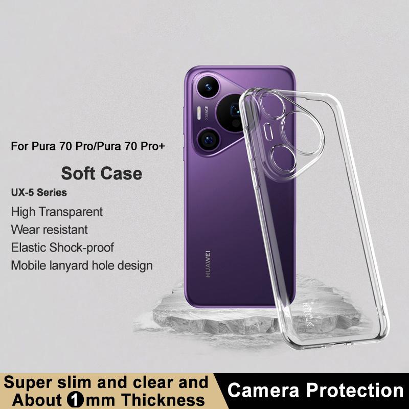 IMAK UX-5 Series For Huawei Pura 70 Pro/Pura 70 Pro+ Case Transparent Soft TPU Slim Phone Cover