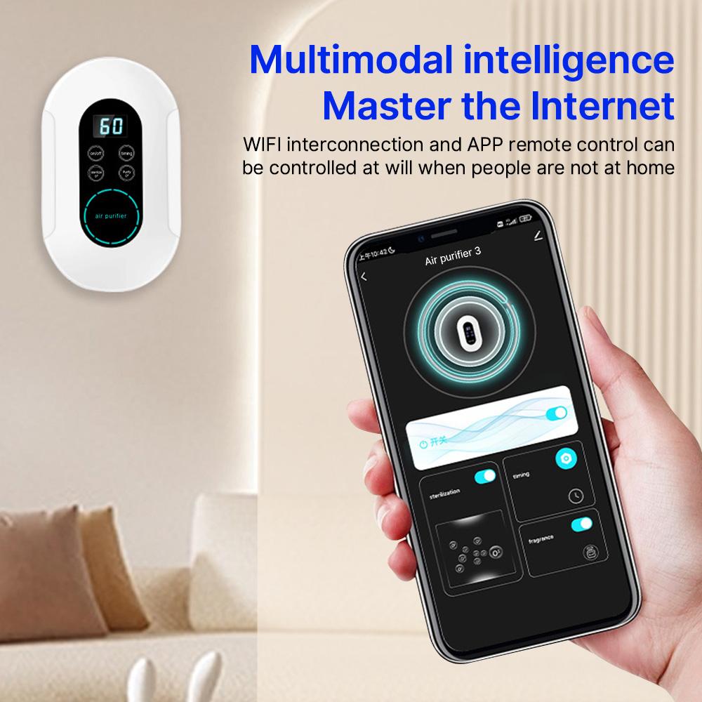 2-IN-1 Air Purifier and Ozone Sterilizer for Home with Timer Digital Touch Screen APP Control