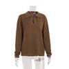 GMXIA Women's Polo Collar Jumper Autumn and Winter Casual Versatile Lapel Knit Pullover Jumper
