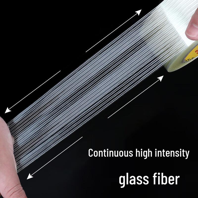 High-Adhesion Clear Fiberglass Tape - Residue-Free, Strong, Tear-Resistant Grid Design