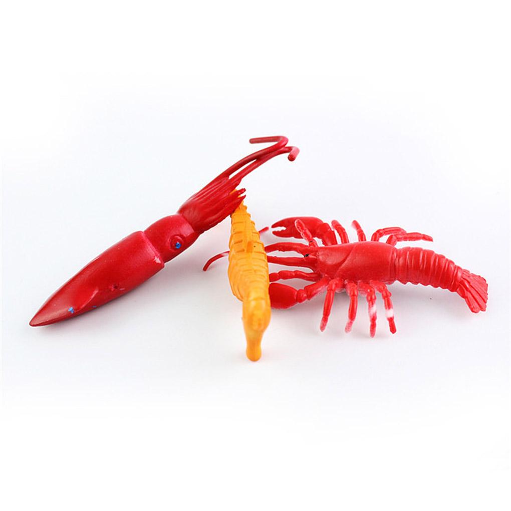24pcs Children Simulation Sea Life Fish Toys Lifelike Model Home Office Decorations Holiday Gift