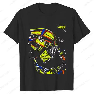 Hot Selling 2024 Summer Autumn Motorcycle Tee Rossi Mens Street Fathion Style Moto G.p T-shirt Breathable Motorcyclist Loose Tee