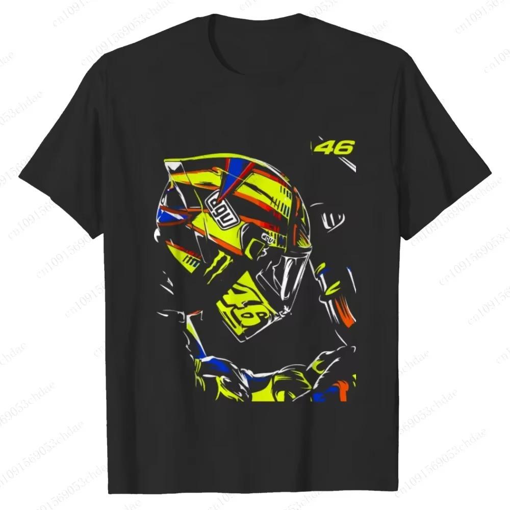 Hot Selling 2024 Summer Autumn Motorcycle Tee Rossi Mens Street Fathion Style Moto G.p T-shirt Breathable Motorcyclist Loose Tee