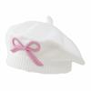 Soft Children Knitted Beret Elastic Beanie Cap Stylish Bow Embroidery Painter Hat  Gift
