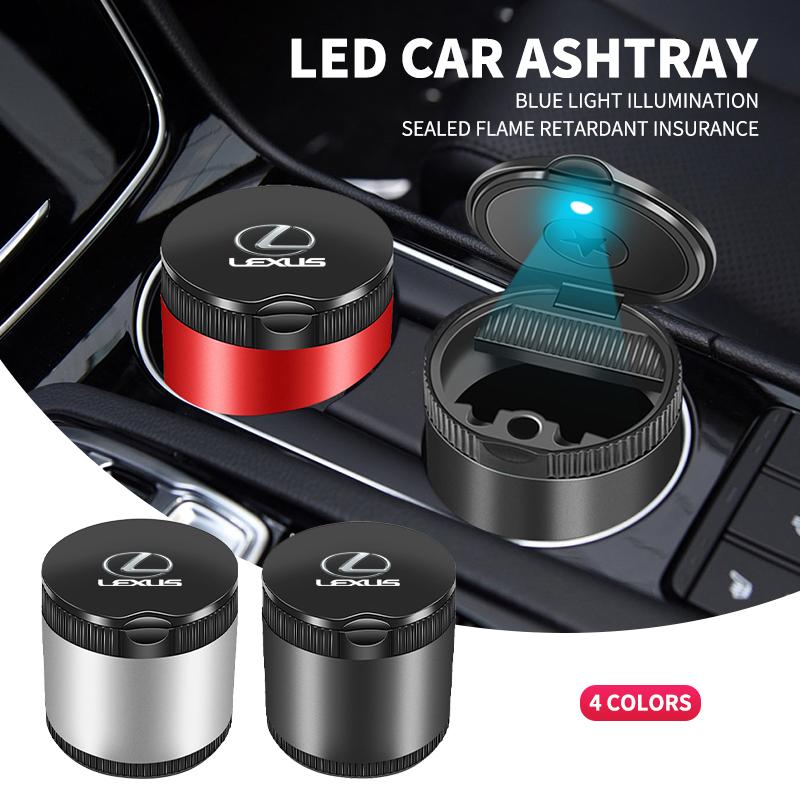 Portable Car Metal Ashtray Car Ashtray Cup Holder Decor For Lexus F SPORT LBX NX RX 350h 450h ES UX 300e GS GX IS LS LX CT LC