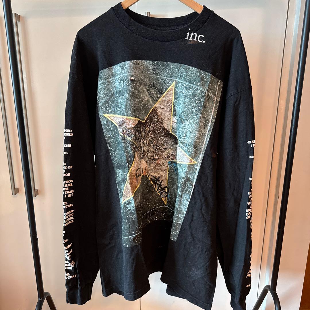 [USED] Fuck Overseas Company Street Tee Cream Puff Sweets Beige Rare