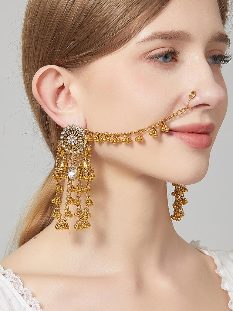 Vintage Boho Tassel Earrings and Necklace Set Ethnic Geometric Jewelry Wholesale
