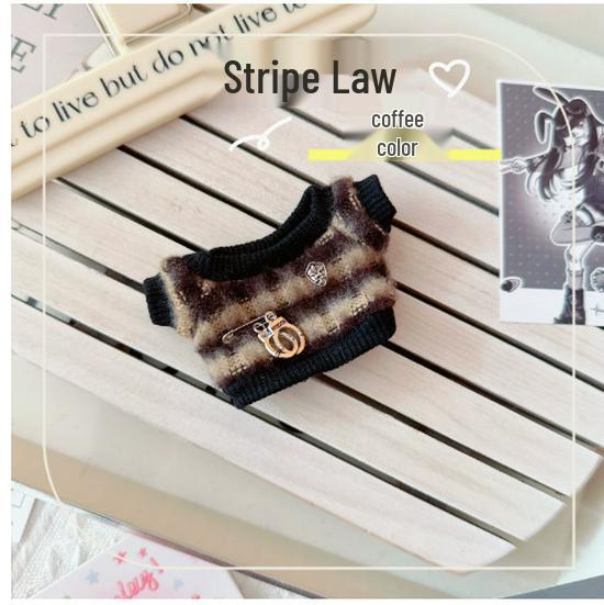 10cm & 17cm Cotton Doll Clothes Replacement Set: Overalls & T-Shirt