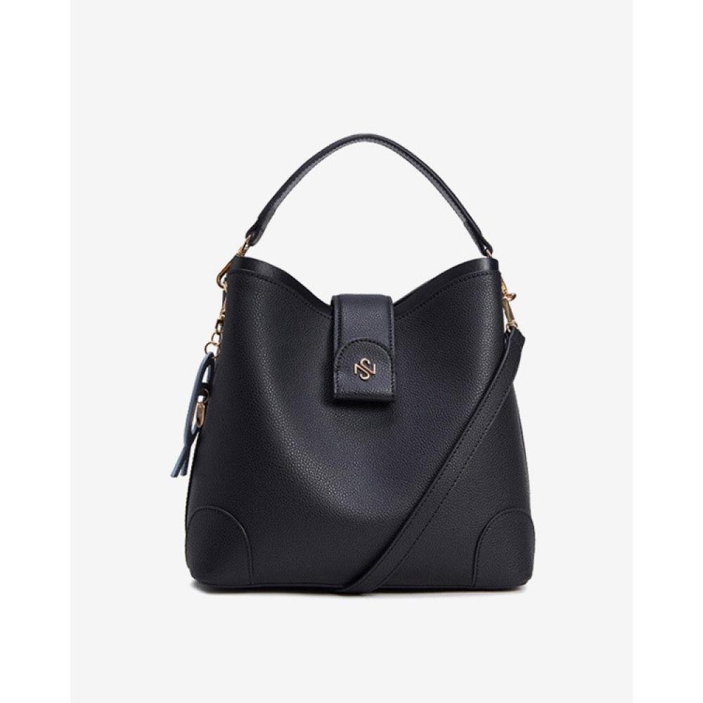 Sonovi Esquire Sonoby Designer Edition Leather Bucket Bag Black