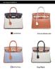 Color Block Genuine Leather Platinum Bag: Large Capacity Togo Cowhide Handbag with Lock - Fashion Shoulder Crossbody