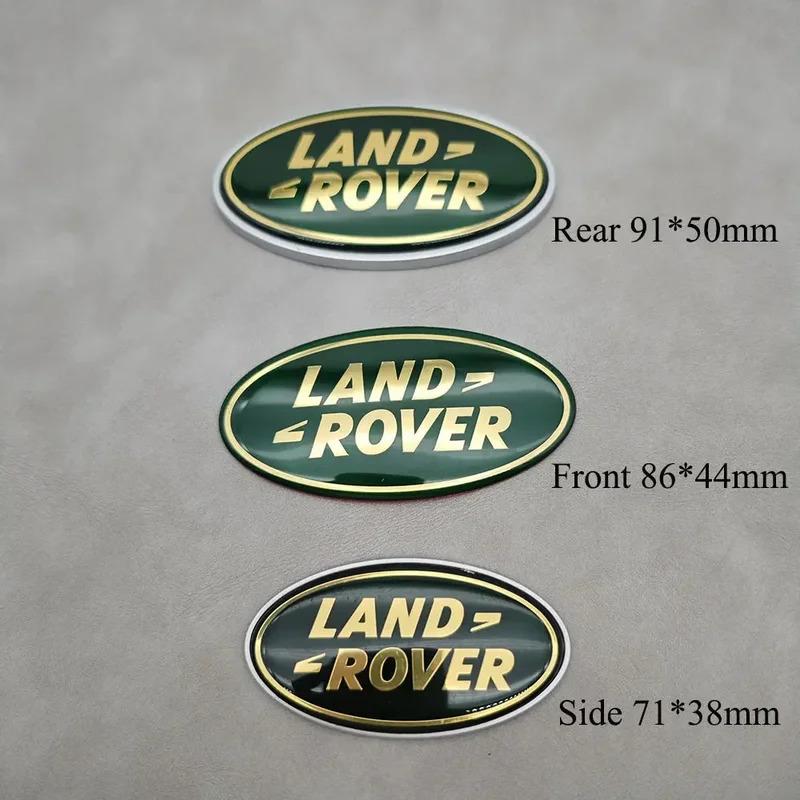 4pcs Aluminium Logo Land Rover Emblem Car Front Sticker Rear Trunk Fender Badge For Land Rover Freelander Discovery Defender XS7