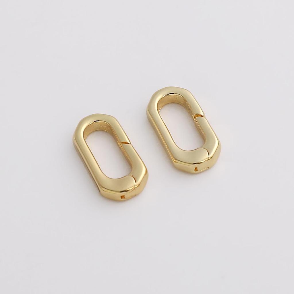 14K Gold-Filled Oval O-Ring Clasp for DIY Bracelets & Necklaces