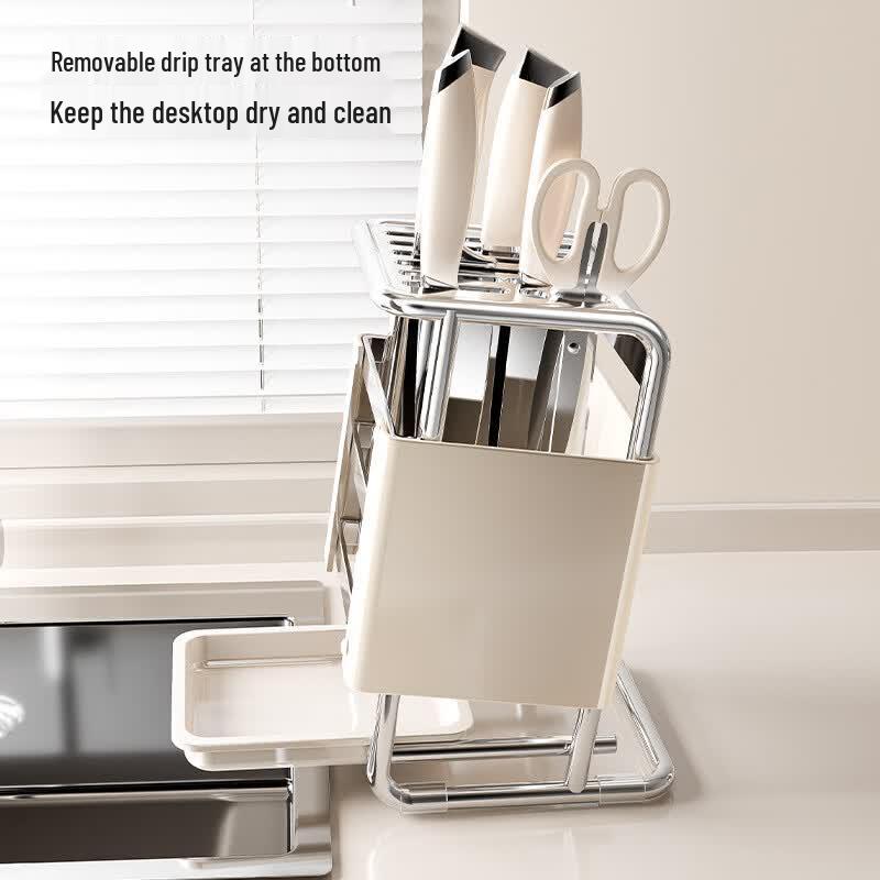 Brangdy Kitchen Countertop Knife Block with Chopstick Holder