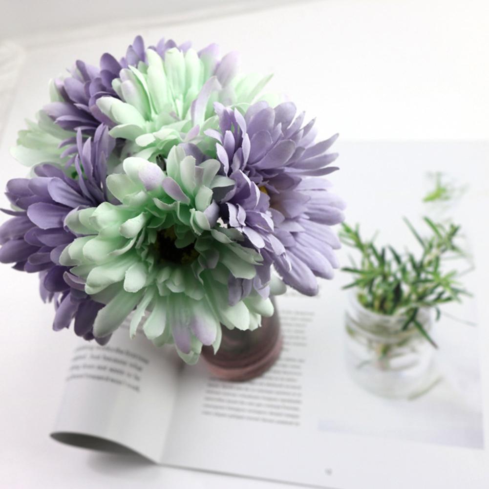 6pcs/bundle Artificial Flowers Diy Gerbera Simulation Bouquet Home Wedding Decor Accessories