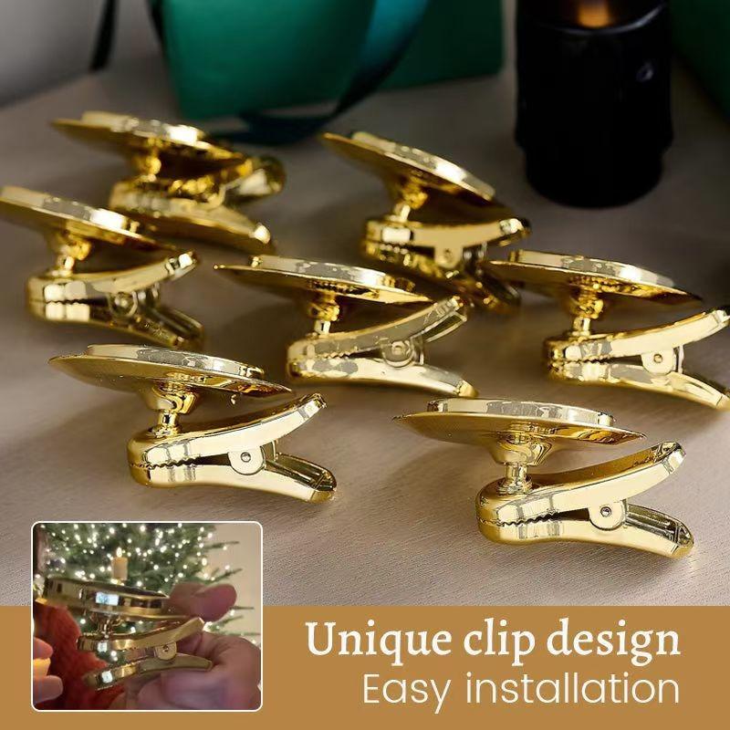 Clip On Electronic Candle for Christmas Trees Plastic Material Christmas Decorations Candle Lamp