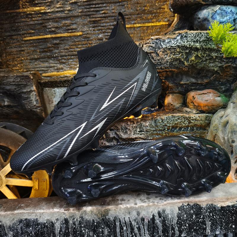 Unisex Fußballschuhe sind Schnürschuhe mit hochelastischen Socken, Trainingsschuhe für Kunstrasen und Outdoor-Sporttraining