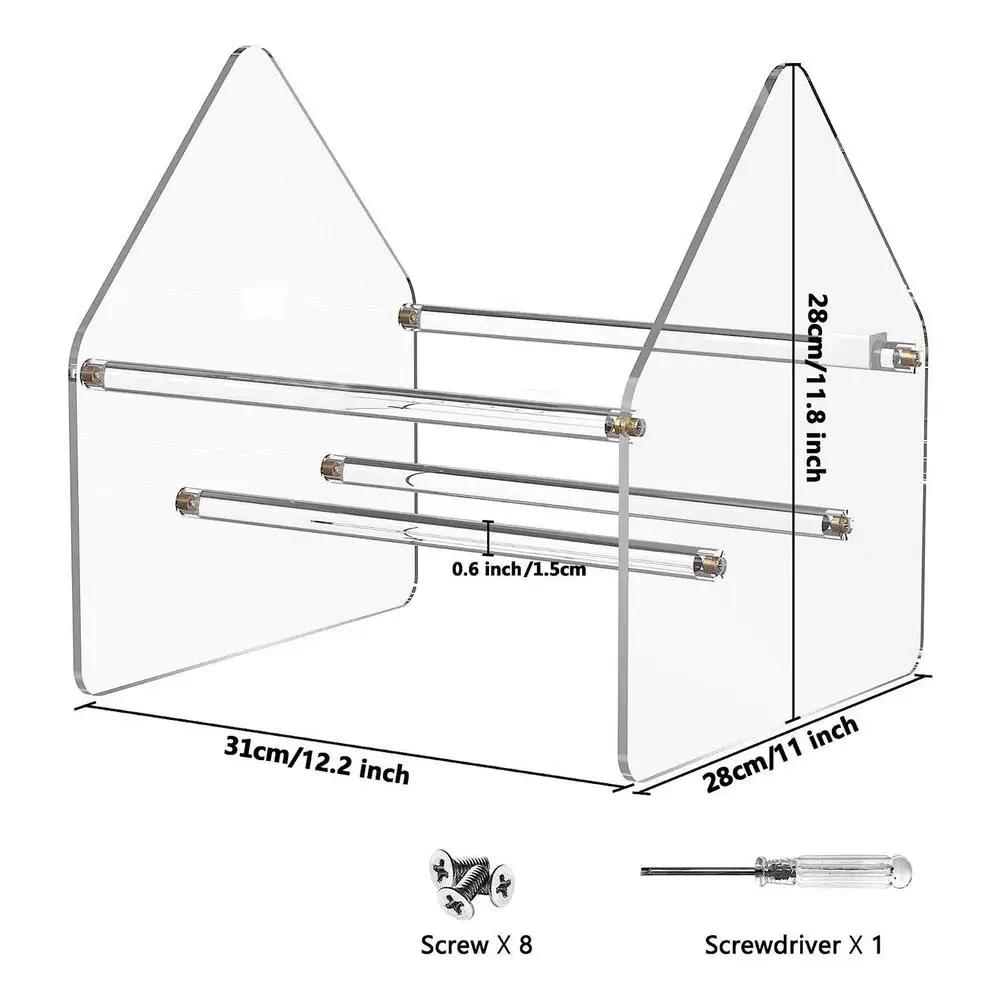 

Держатель для хранения пластинок, стойки для компакт-дисков, большая емкость, стойка для дисплея, прозрачный акриловый современный настольный стеллаж, держатель для хранения пластинок для дома прозрачный