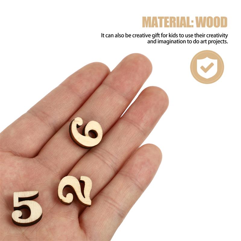 100pcs Premium Natural Wood Slices Christmas Series Unfinished Wooden Number Slices Durable Craft Material For naments