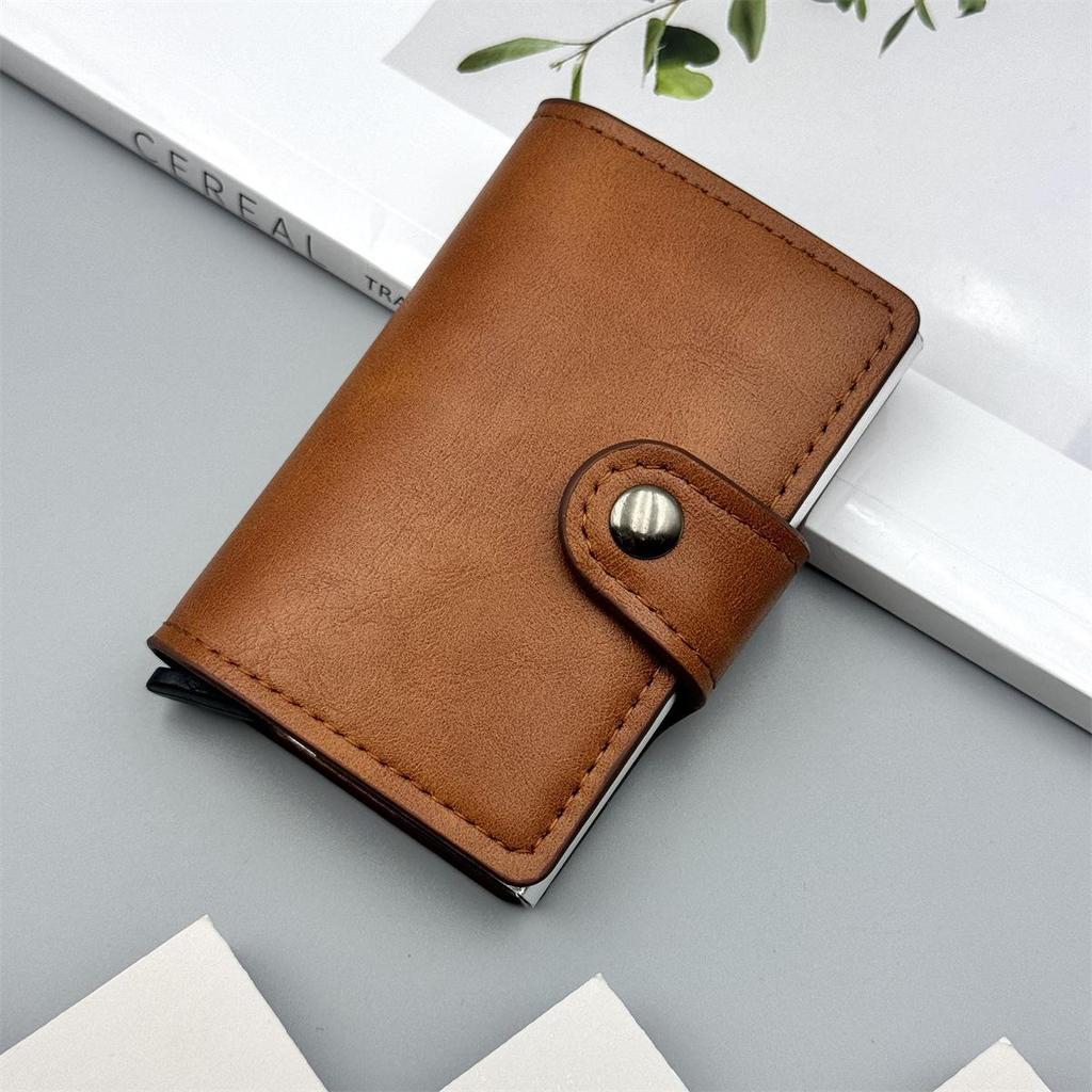 RFID Anti-Theft Pop-Up Card Holder - Large Capacity, Automatic, Anti-Magnetic