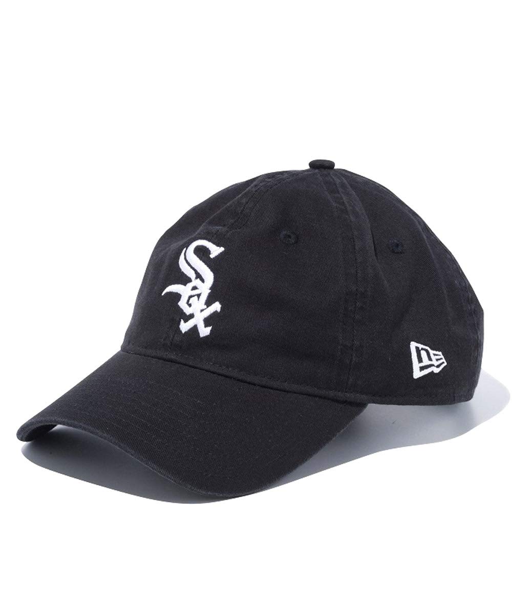 

New Era 9TWENTY Cross Strap Washed Cotton MLB 18 Model Embroidered Yankees Free Black x White Men s Low-Profile Cap, Q. (SOX)