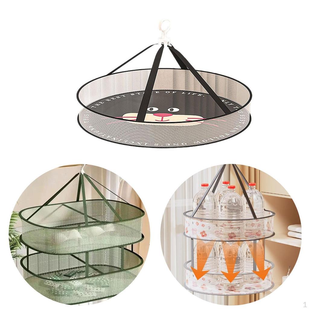 Clothes Hanging Dryer Rack Sweater Drying Folded Flat Mesh Net Dry for Laundry Indoor