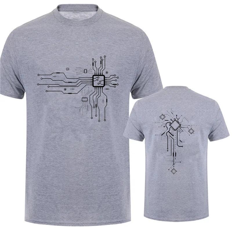 Simple Fashion CPU Graphic T Shirts For Unisex Summer Trendy Circuit Diagram 3D Printed Tshirts Cool Streetwear Oversized Tees