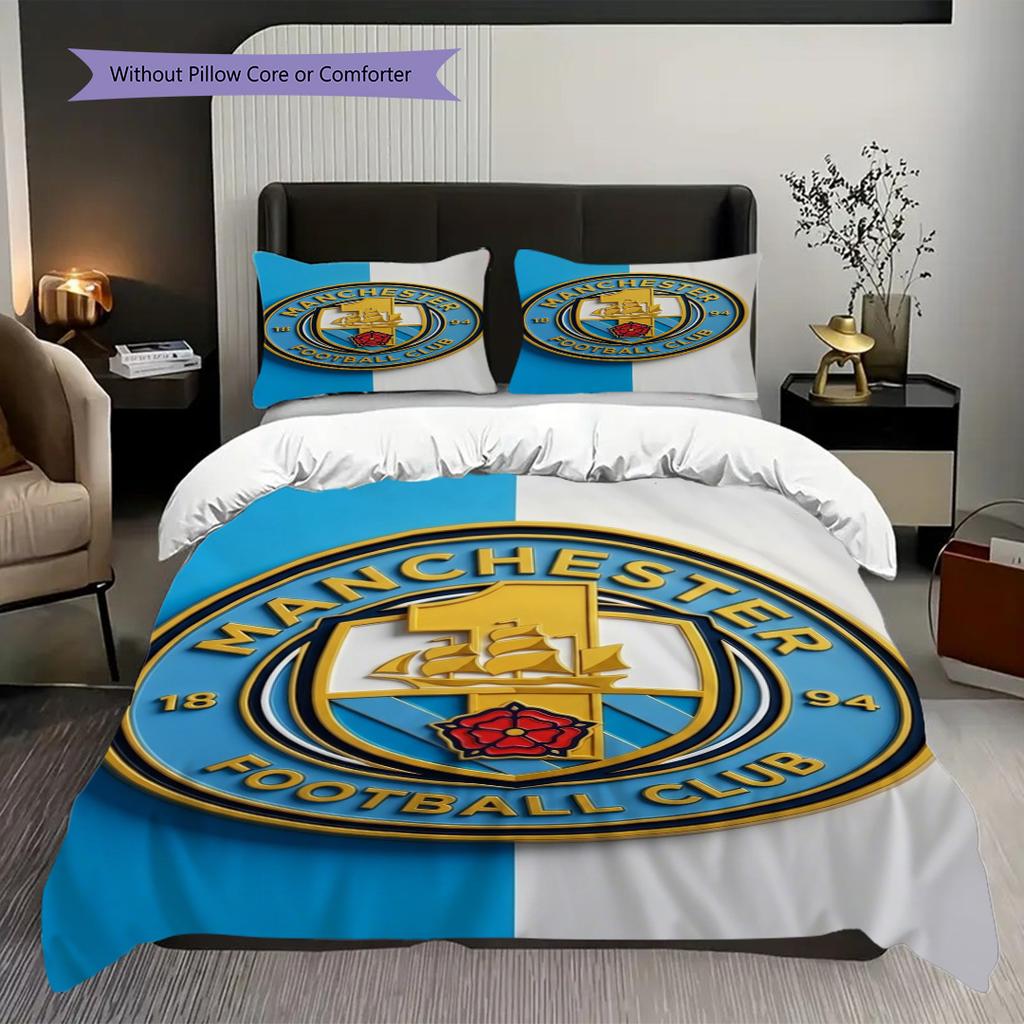 Manchester Legacy Three-piece set (1 * duvet cover + 2 * pillowcase, without core) 2DFlat Soft and comfortable Duvet cover and pillowcase Bedding set