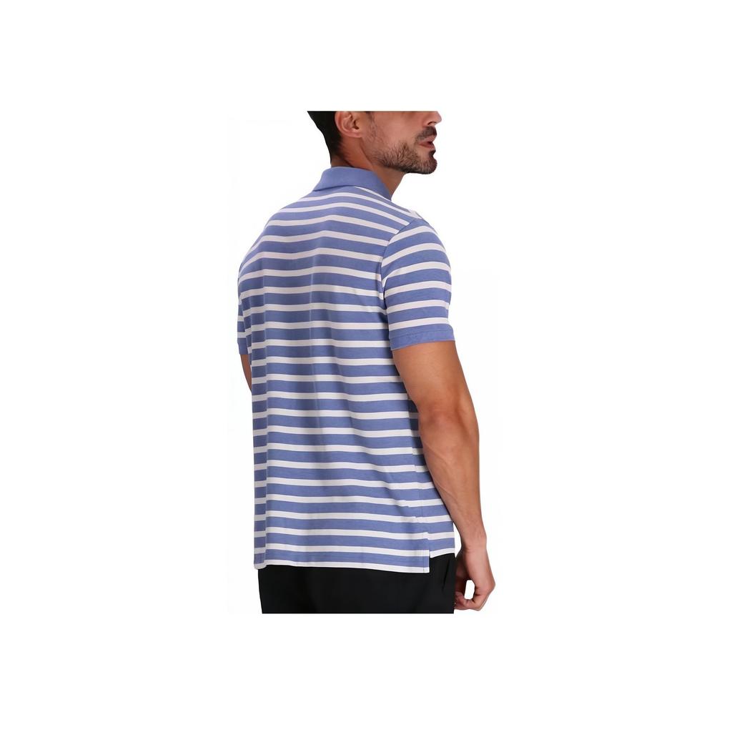 Polo Ralph Lauren Ss24 Logo Cartoon Pattern Striped Print Short Sleeve Polo Shirt Men Polo Shirts Blue 710941863-001