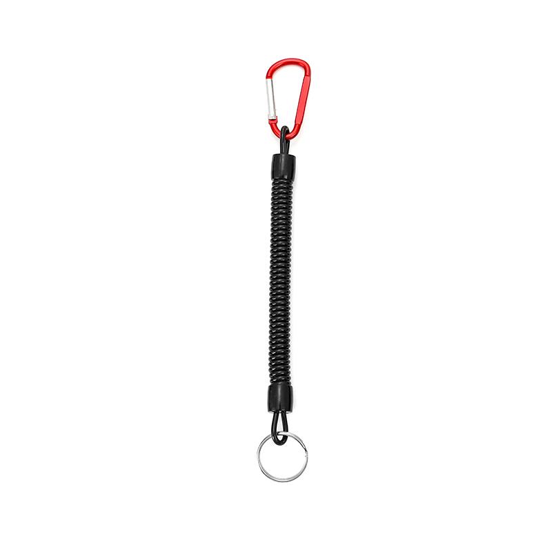 1Pc Key Chain Outdoor Lanyard Elastic Spiral Spring Coil Strap Retractable Rope Camping Anti-lost