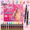 Quick Drying Nail Polish Pens 12Pcs Dual‑Tip Art Markers Set 24 Colors Acrylic Painting Pens Supplies for Salon Dry Waterproof Drawing DIY