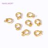 18K Gold Plated Hinged Necklace Enhancer,For Jewelry Making Supplies Pendant Bail Clasps Connector Fastener DIY Accessories