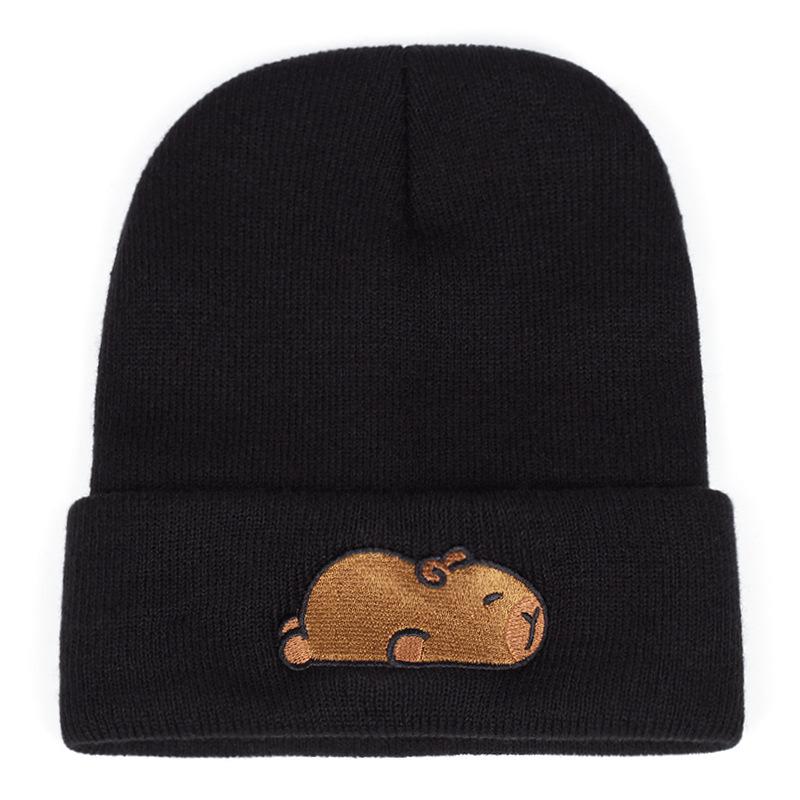 Capybara Knit Hat Hip Hop Caps Unisex Adult Hippie Beanie Hats Autumn Warm Soft Bonnet Hats