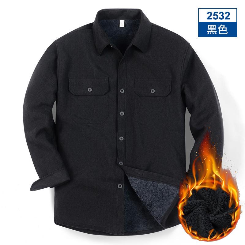 Neues Cordhemd Herren Schweres Freizeithemd Jacke Plus Samthemd Langarm Punkt Großhandel