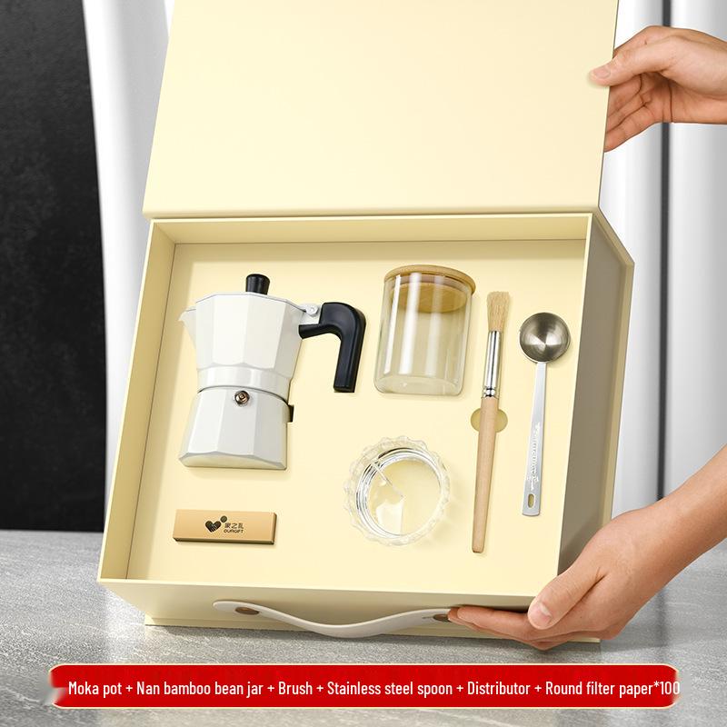 Custom Logo Moka Pot Coffee Maker Set: Premium Corporate Gift for Clients